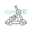 catapult line icon, outline symbol, vector illustration, concept sign