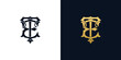 Decorative Vintage Initial letters ET monogram. Suitable for tattoo studio, salon, boutique, hotel, college, retro, interlock style