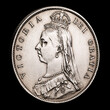 1888 Queen Victoria Half Crown with Patina - Obverse