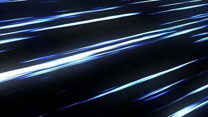 Wall Mural - Abstract animation of blue speed horizontal lines.