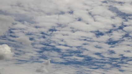 Wall Mural - Clouds on blue sky background, time lapse
