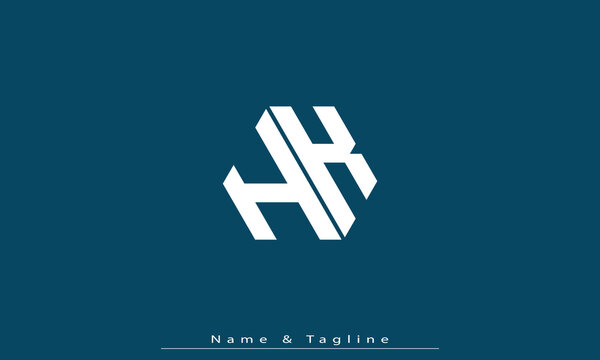 Alphabet letters Initials Monogram logo HK , KH
