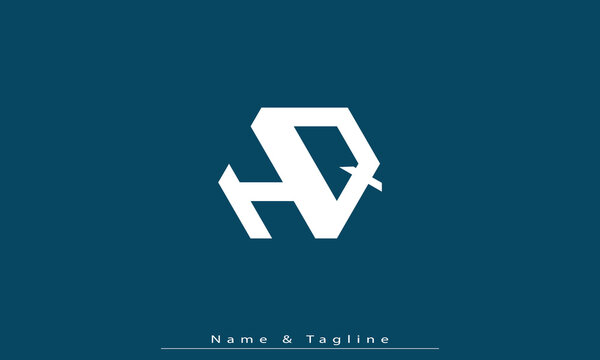 Alphabet letters Initials Monogram logo HQ , QH