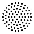 Abstract black dot circle icon. Halftone dots circle Vector illustration