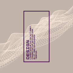 Poster - Vector abstract background with dynamic waves and lines.