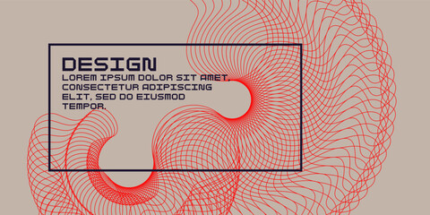 Poster - Vector abstract background with dynamic waves and lines.