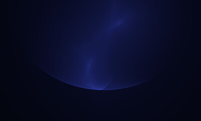 Wall Mural - Dark 3d illustration of bottom of sphere silhouette or glossy celestial body in far deep space. Artistic mystical concept of silence and weightlessness. Great as blank, cover print. Minimal simple.
