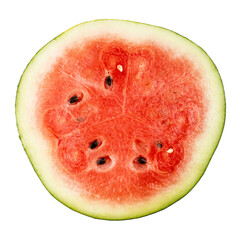 Wall Mural - Delicious ripe watermelon (Citrullus lanatus) isolated on white background.concept of fresh fruit in the tropical.