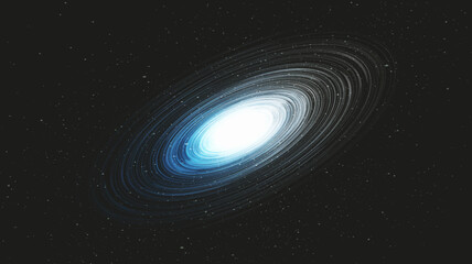 Wall Mural - Speed Blue Light Black Hole on Galaxy Background.planet and physics concept design,vector illustration.