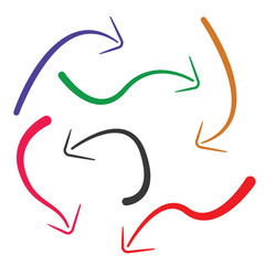  colorfull arrow sign collection vector design