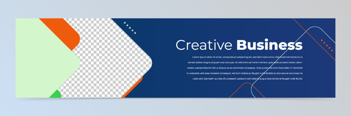 modern abstract linkedin banner template