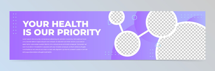 Wall Mural - Modern abstract linkedin banner template	