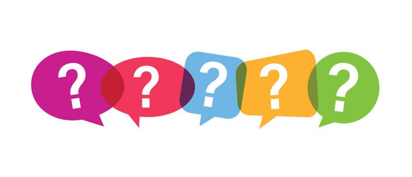 speech bubble with question mark, vector illustration