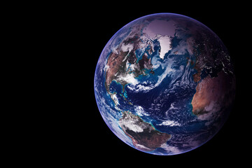 Wall Mural - planet earth on a black background. elements of this image furnished by nasa