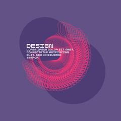 Poster - Vector abstract background with dynamic waves and lines.