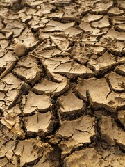 Wall Mural - Cracked and dry soil  in Sri Lanka