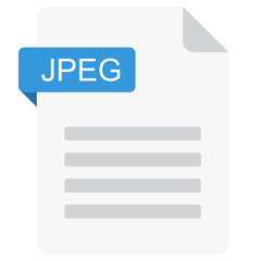 Wall Mural - jpeg file icon. jpeg document type