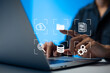 © Pixelated 275 - Document Management System (DMS) Online Document Database and automated processes to manage files, knowledge, and documents in an organization effectively with ERP, enterprise business technology.