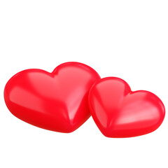 red heart 3d icon.