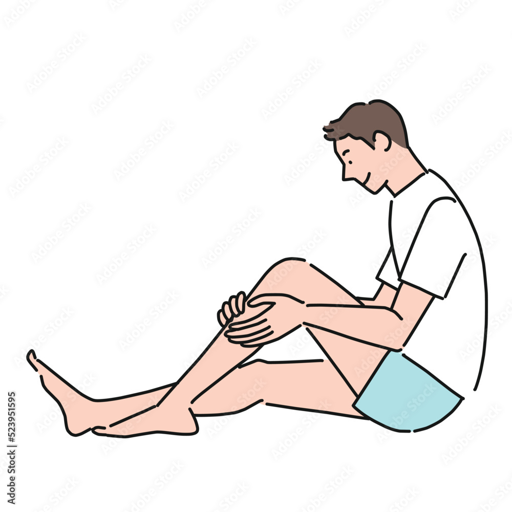 若い男の足 