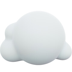 Wall Mural - PNG 3D minimal cloud