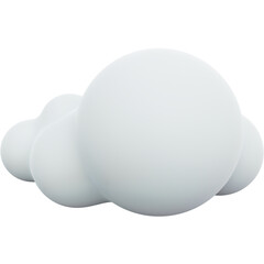 Wall Mural - PNG 3D minimal cloud