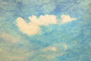 Wall Mural - vintage watercolor clouds