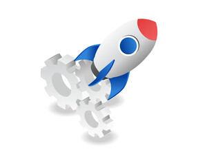 Poster - Rocket launch strategy with gear