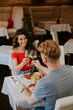 © BGStock72 - Young couple having lunch with white wine in the restaurant