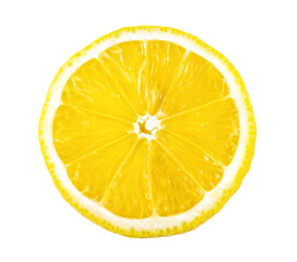 Wall Mural - lemon slice isolated on transparent png background