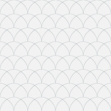 White Seamless Pattern Delicate Geometric Arch, Elegant Background For Textile Design