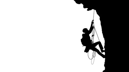 rock climber silhouette