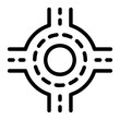 roundabout line icon