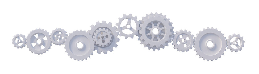 a 3d rendered image of machine gears