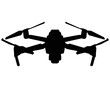 Drone silhouette vector illustration