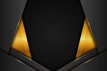 Luxury Modern Abstract Premium Shiny Golden on Dark Background Frame Template