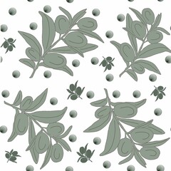  olives seamless floral pattern 
