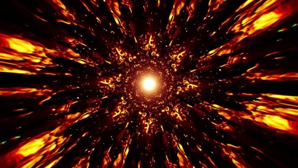 Sticker - Abstract Flame Energy Tunnel Background