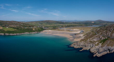 Canvas Print - aerial view of Barley Cove Beach on the Mizen Peninsula of West Cork in Ireland