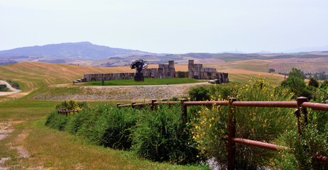 Wall Mural - theater of silence, an open-air concert venue built by exploiting the natural conformation of a hill Lajatico Italy