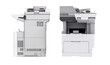 Photocopier, network printer is office worker tool equipment scanning and copy paper xerox photocopy. Office Printing Appliances.Jet Printer with Copier, Fax and Scanner. 