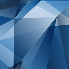 Fototapete - Abstract Blue Triangle Geometric Background, Vector Illustration.