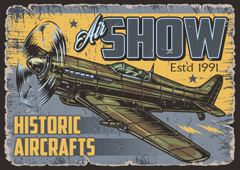 Sticker - Air show colorful emblem vintage