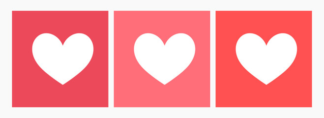 Wall Mural - hearts in squares symbols.