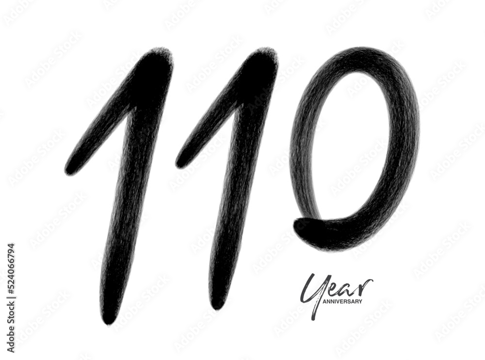 Vector de Stock 110 Years Anniversary Celebration Vector Template, 110 ...