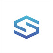 © Wirestock Creators - Blue letter s logo design