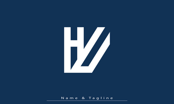 Alphabet letters Initials Monogram logo HU , UH