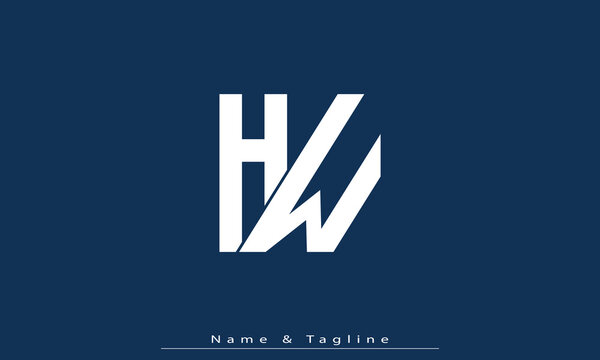 Alphabet letters Initials Monogram logo HW , WH