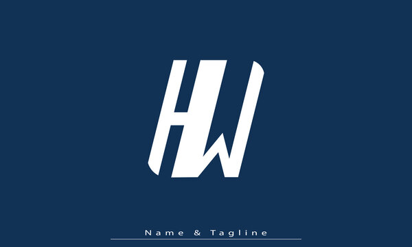Alphabet letters Initials Monogram logo HW , WH