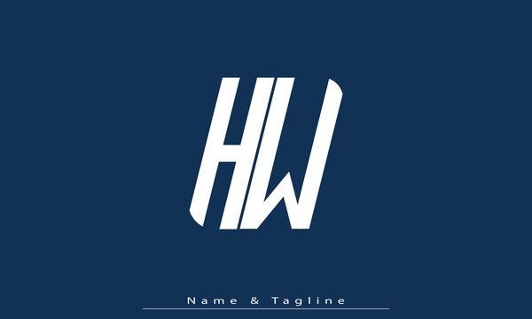 Alphabet letters Initials Monogram logo HW , WH